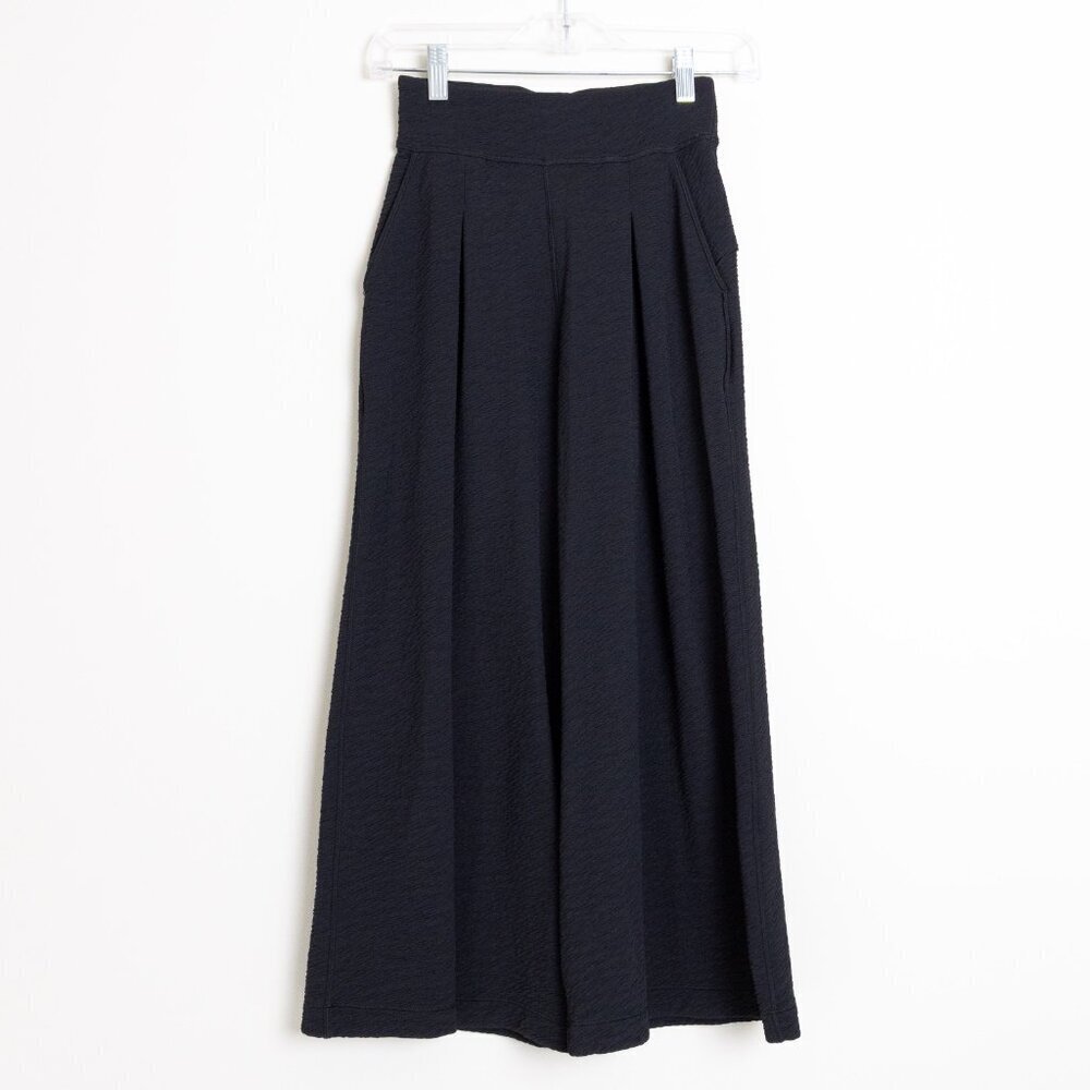 Lululemon Can You Feel The Pleat Crop Capri Pants Wide Leg 21" Black - Picture 4 of 12